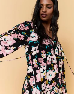 Blouse manches courtes imprimé à fleurs ROSE Femme