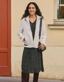 Blouson court uni ECRU Femme