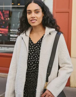 Blouson court uni ECRU Femme