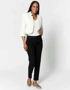 Boléro court uni BLANC Femme