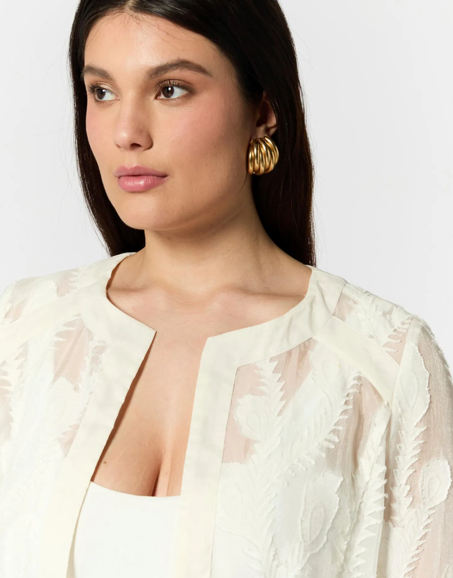 Boléro court uni BLANC Femme