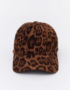 Casquette imprimé léopard MARRON Femme