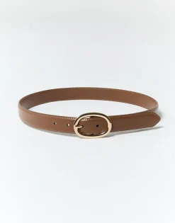 Ceinture fine 3 cm unie CAMEL Femme
