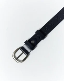 Ceinture fine 3 cm unie MARINE Femme