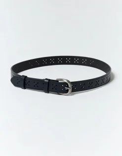 Ceinture fine 3 cm unie MARINE Femme