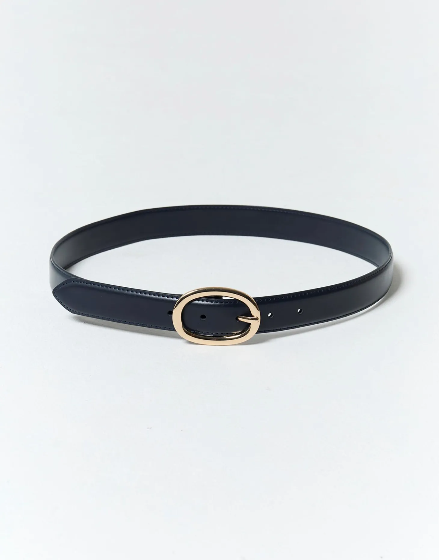 Ceinture fine 3 cm unie MARINE Femme