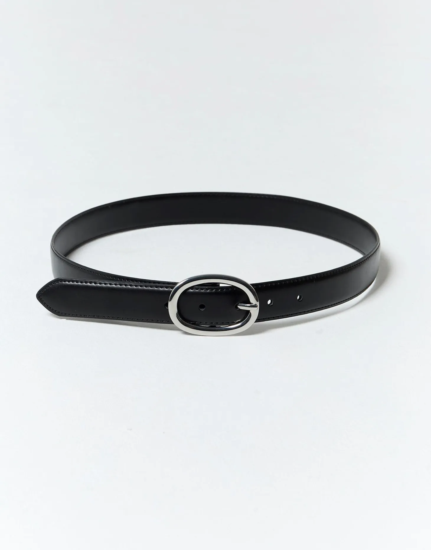 Ceinture fine 3 cm unie NOIR Femme