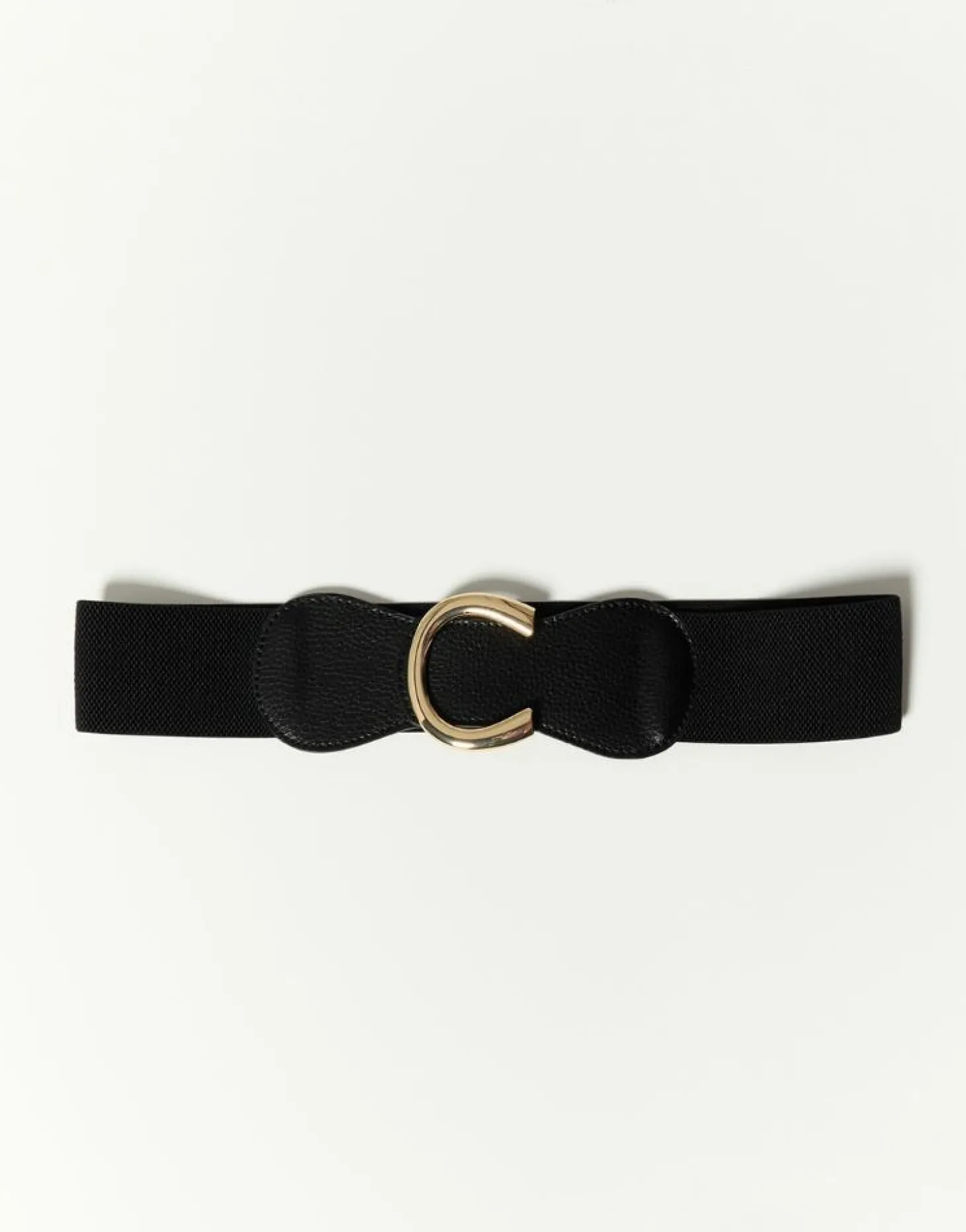 Ceinture large + de 5 cm unie NOIR Femme