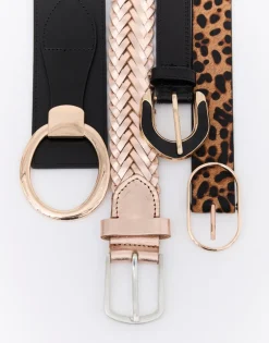 Ceinture large + de 5 cm unie NOIR Femme