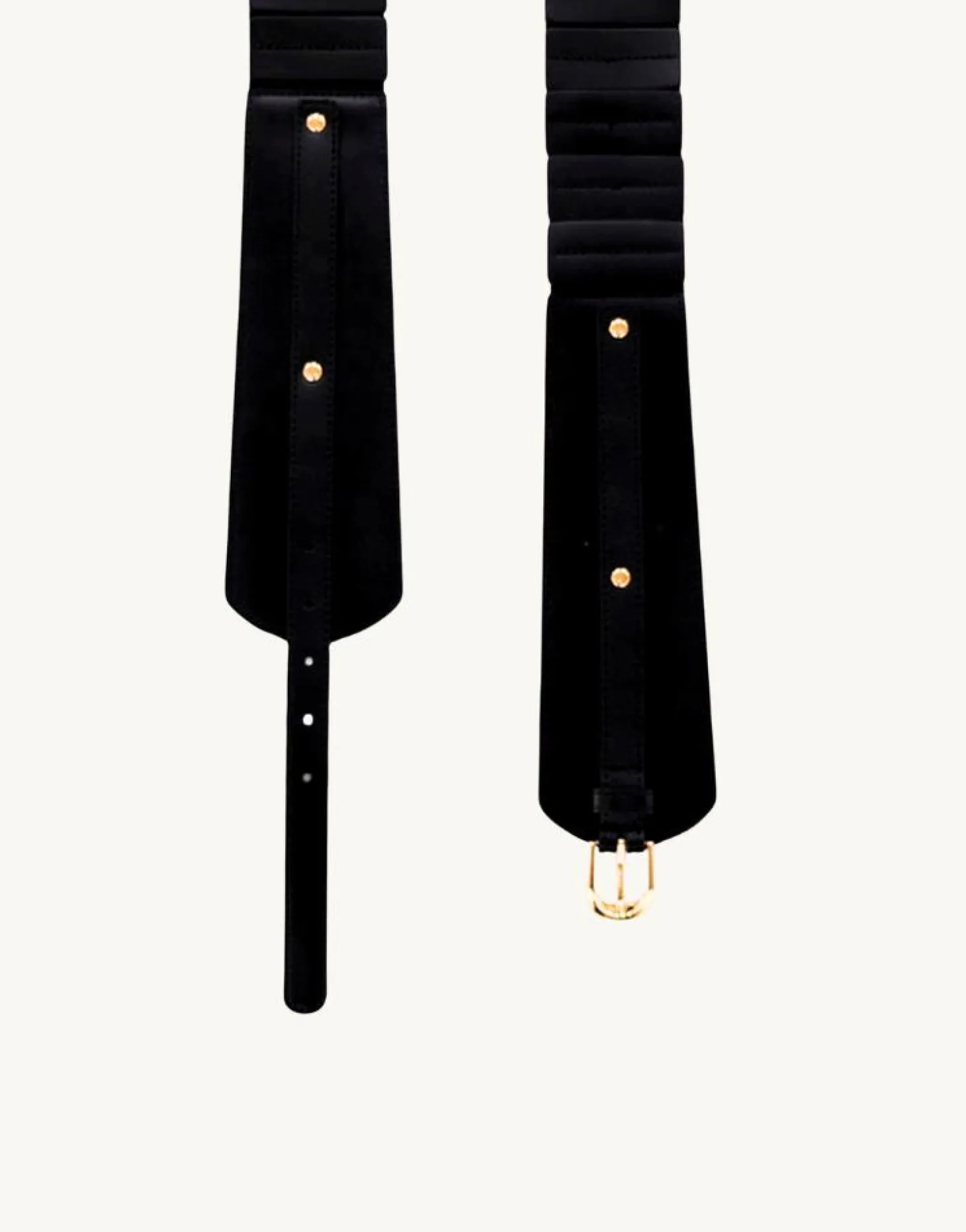 Ceinture large + de 5 cm unie NOIR Femme