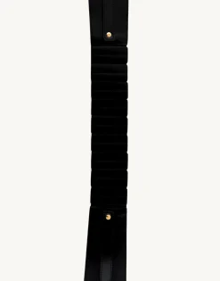 Ceinture large + de 5 cm unie NOIR Femme