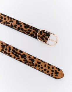 Ceinture moyenne 3-5 cm imprimé léopard CAMEL Femme