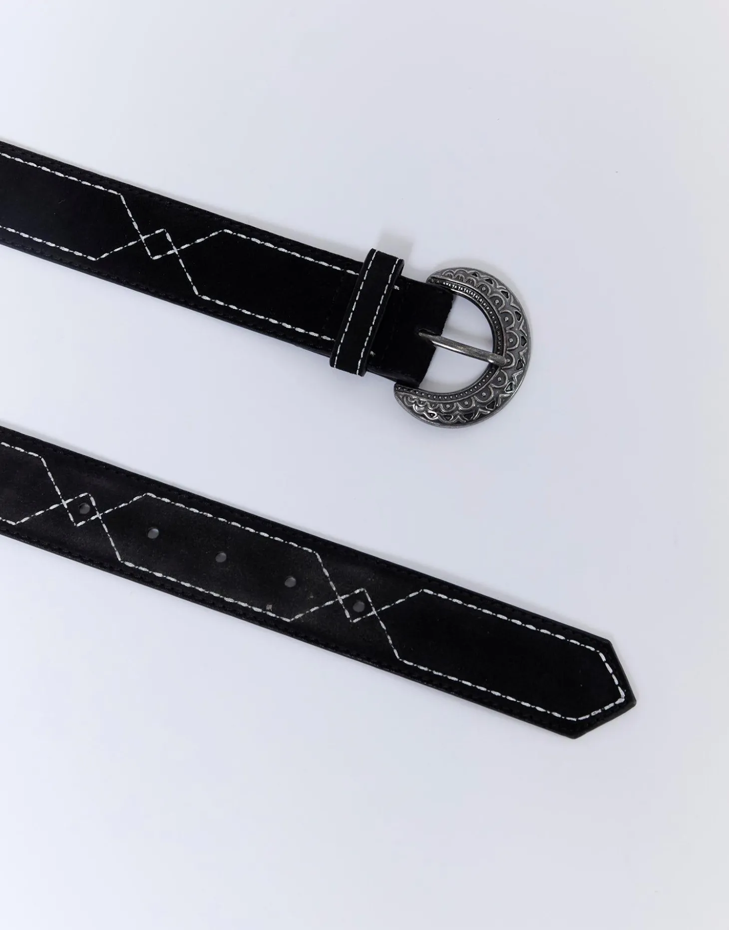 Ceinture moyenne 3-5 cm unie NOIR Femme
