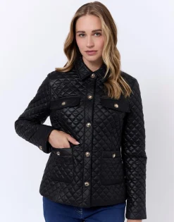 Doudoune light courte unie NOIR Femme