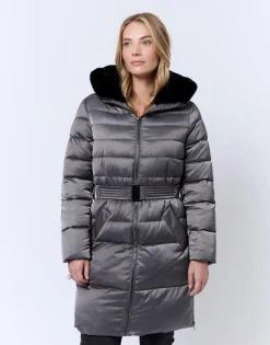Doudoune unie GRIS Femme