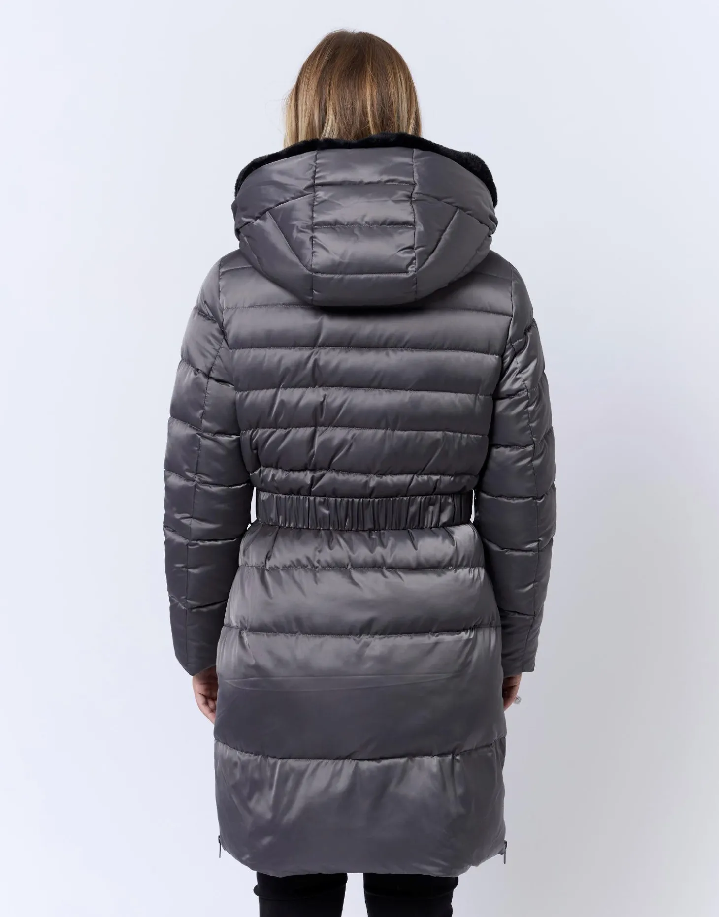 Doudoune unie GRIS Femme