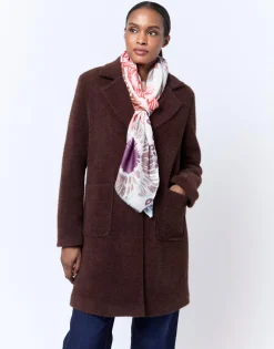 Foulard imprimé à fleurs MARRON Femme