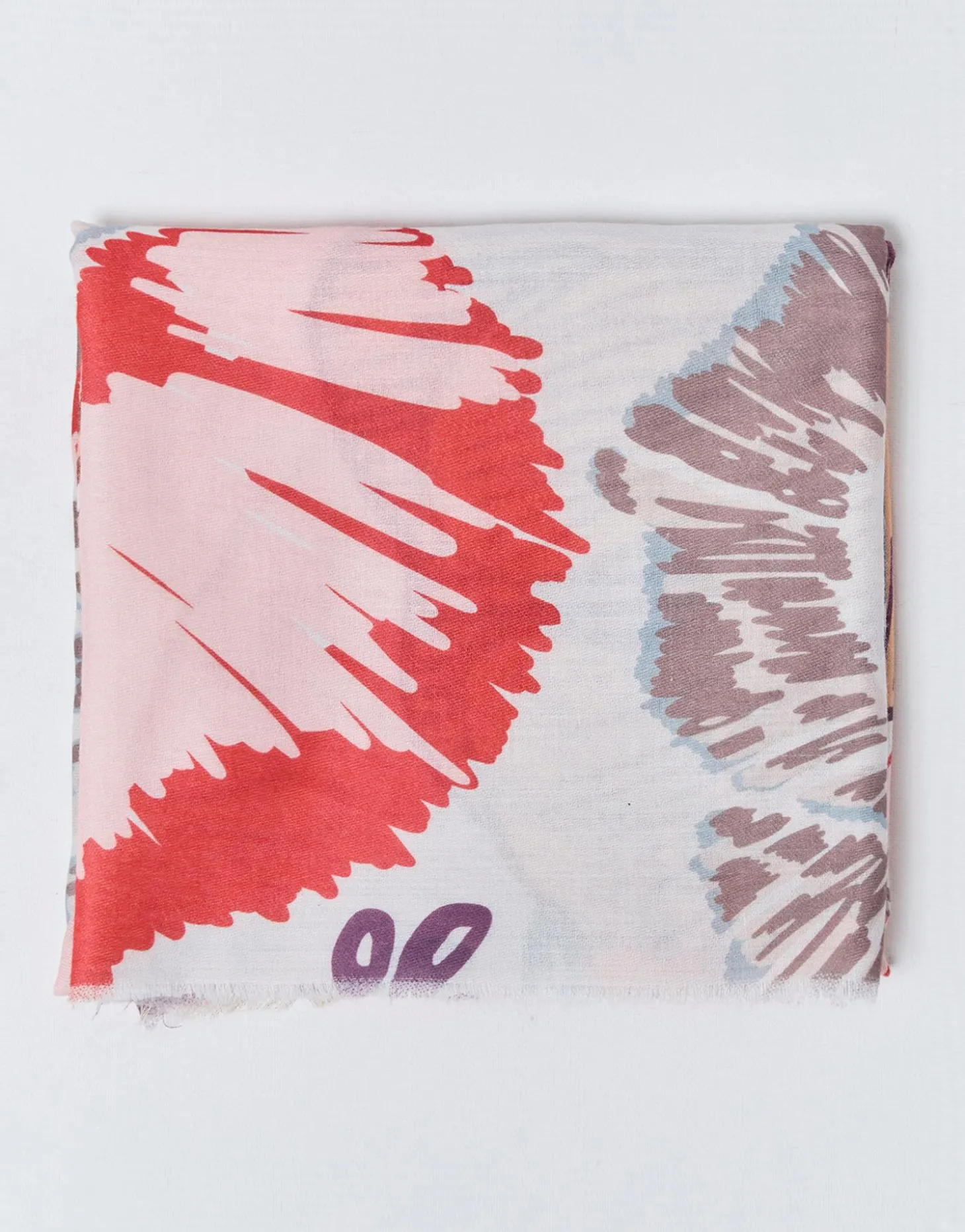 Foulard imprimé à fleurs MARRON Femme