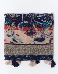 Foulard imprimé BLEU Femme