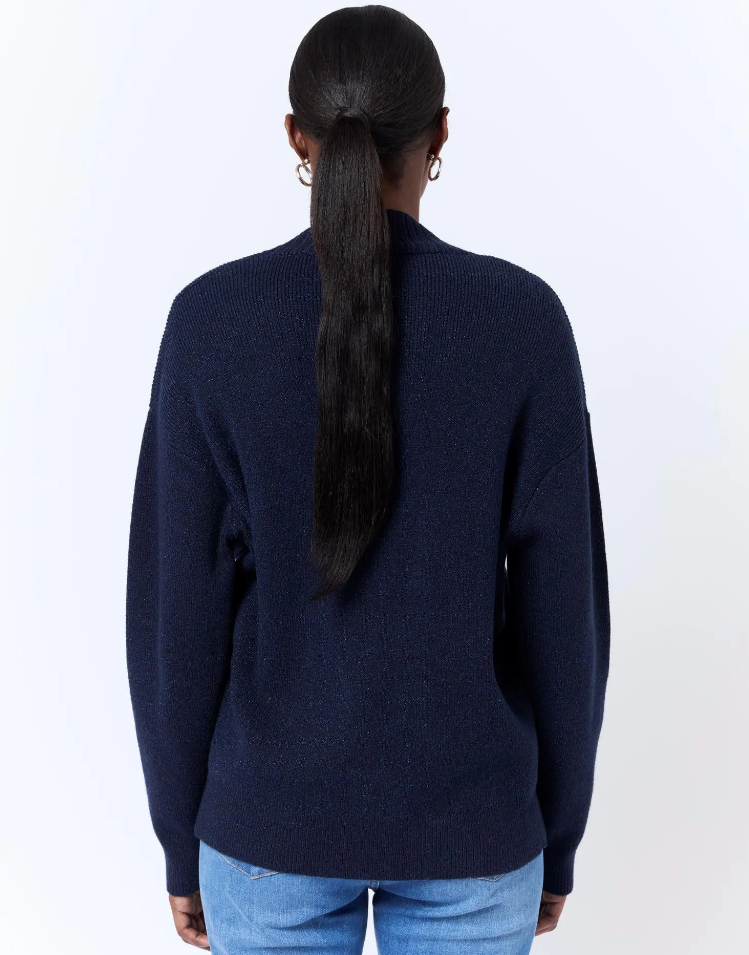 Gilet contenant de la laine uni MARINE Femme
