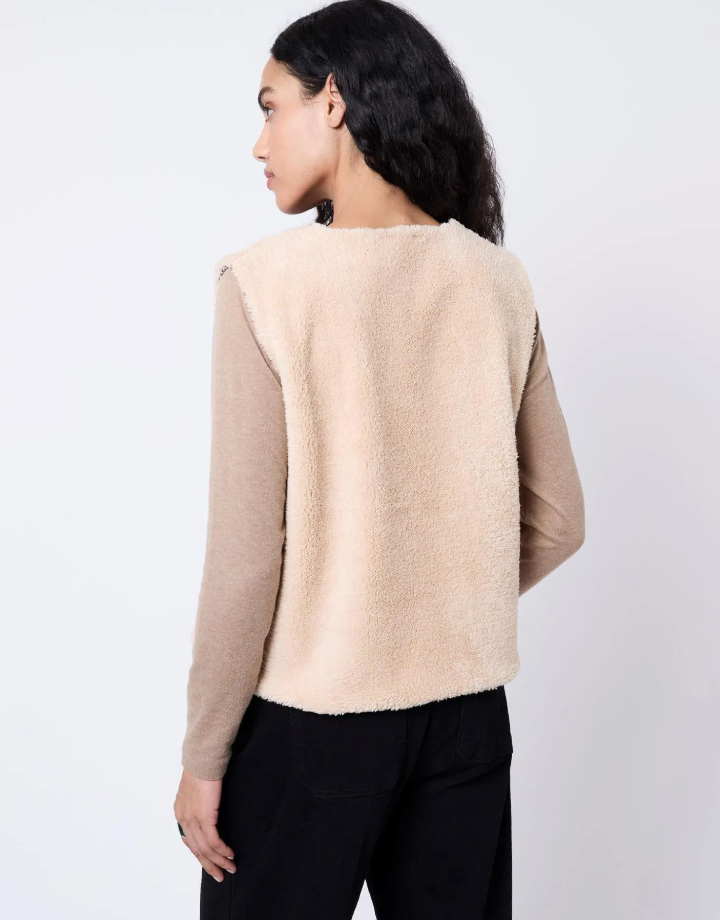 Gilet court réversible BEIGE Femme