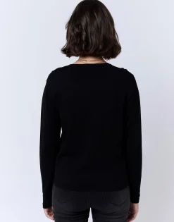 Gilet long uni NOIR Femme