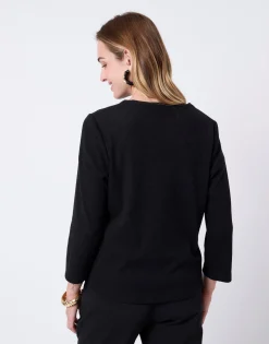 Gilet manches longues uni NOIR Femme
