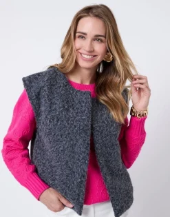 Gilet uni ANTHRACITE Femme