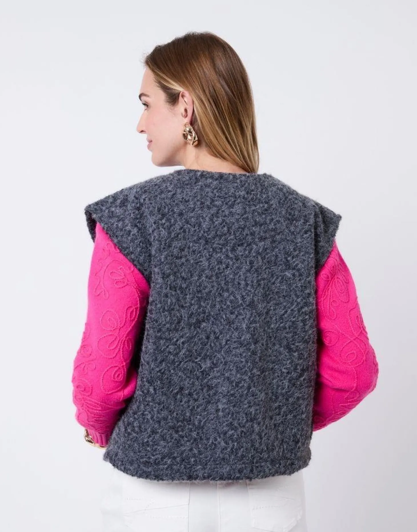 Gilet uni ANTHRACITE Femme