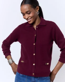 Gilet uni BORDEAUX Femme