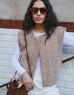 Gilet uni CAMEL Femme