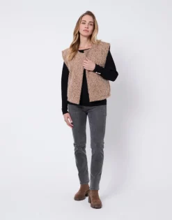Gilet uni CAMEL Femme
