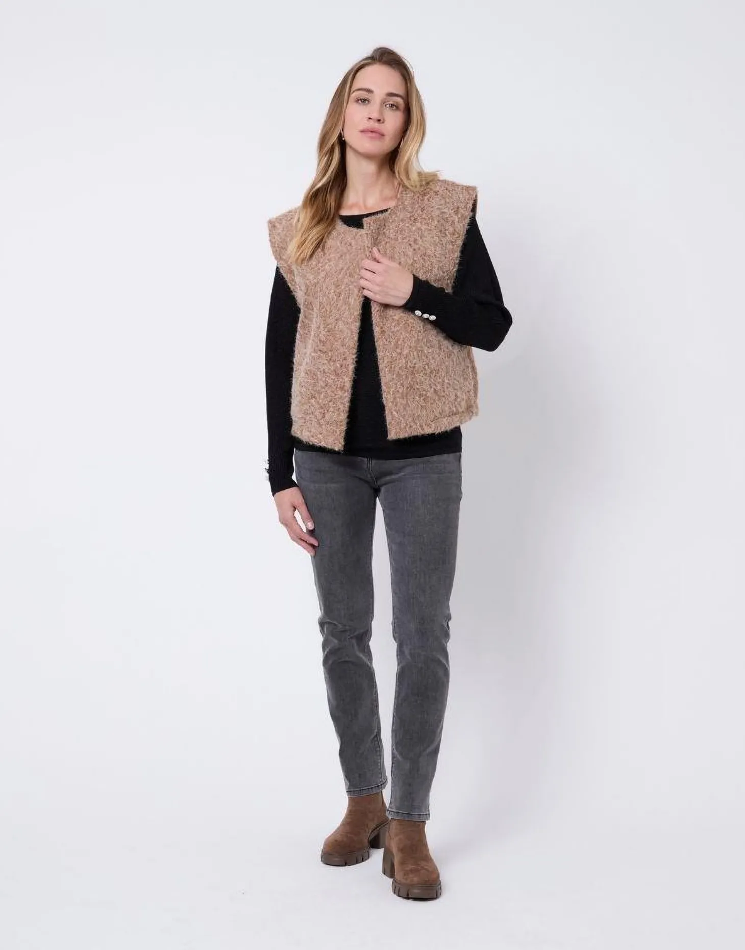Gilet uni CAMEL Femme