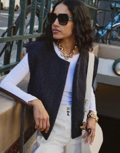 Gilet uni MARINE Femme