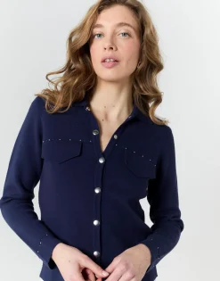 Gilet uni MARINE Femme