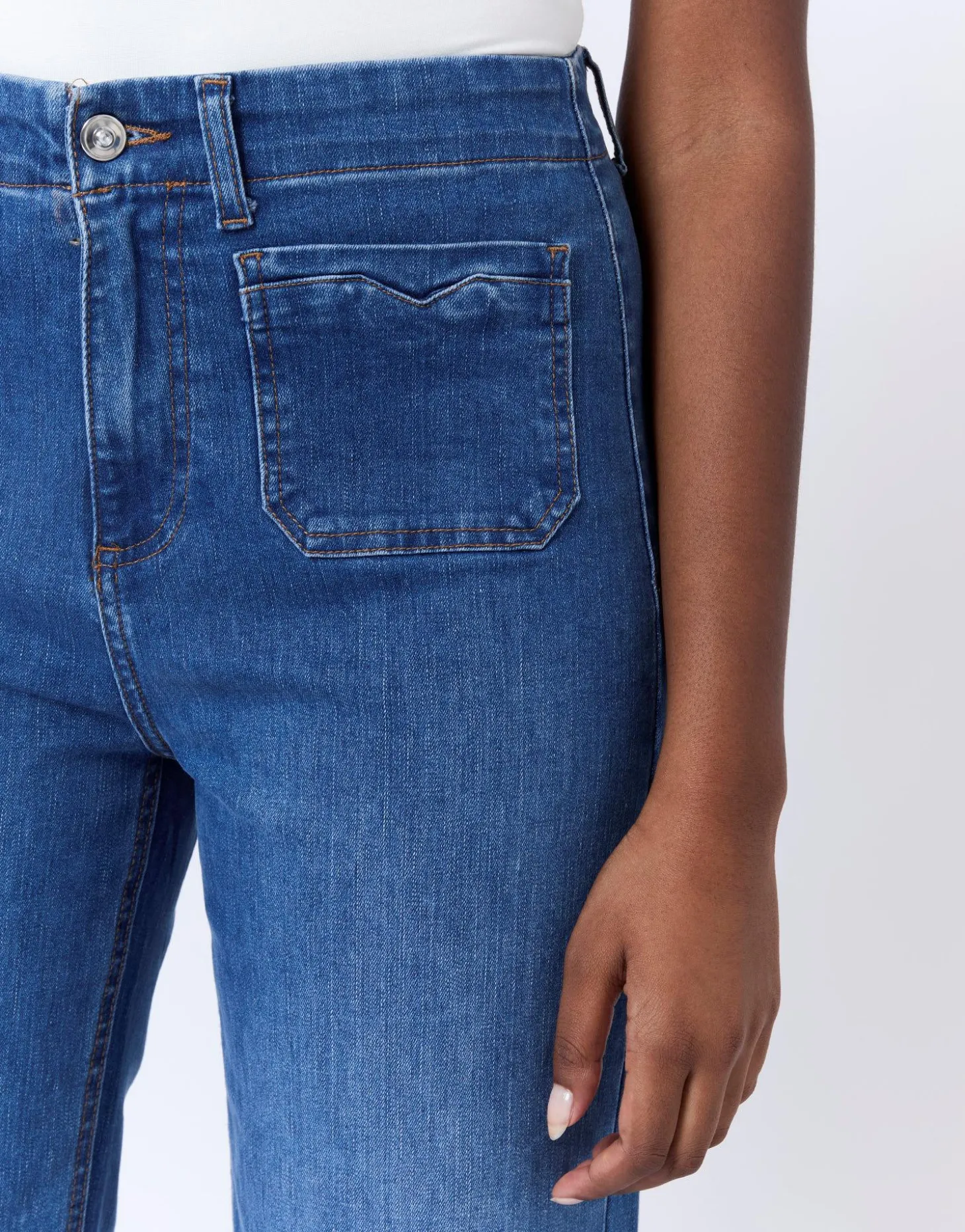 Jean long en denim BLEU CLAIR Femme