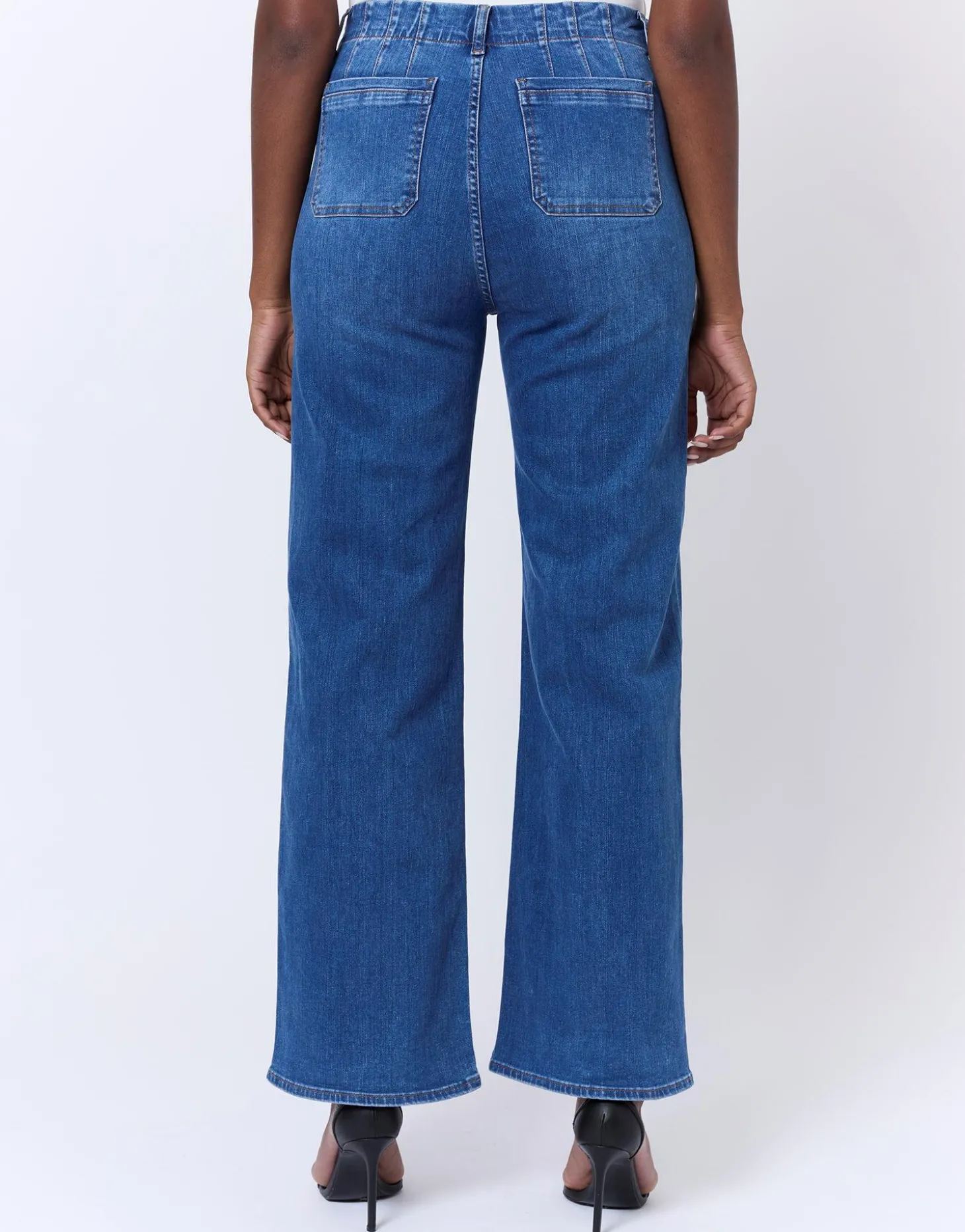 Jean long en denim BLEU CLAIR Femme