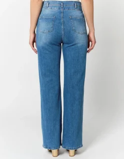 Jean long flare BLEU CLAIR Femme