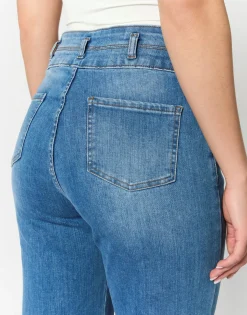 Jean long flare BLEU CLAIR Femme