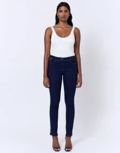 Jean long MARINE Femme