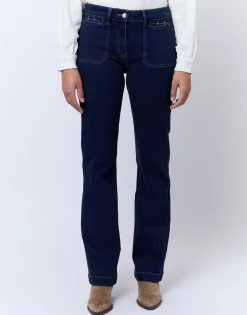 Jean long MARINE Femme