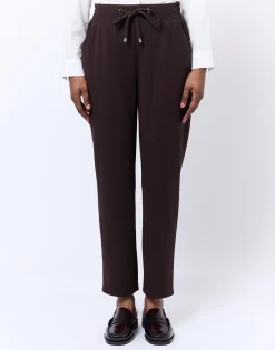 Joggpant 7/8 fuselé uni MARRON Femme