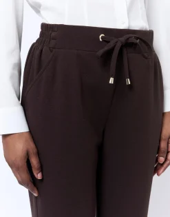 Joggpant 7/8 fuselé uni MARRON Femme