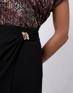Jupe courte unie NOIR