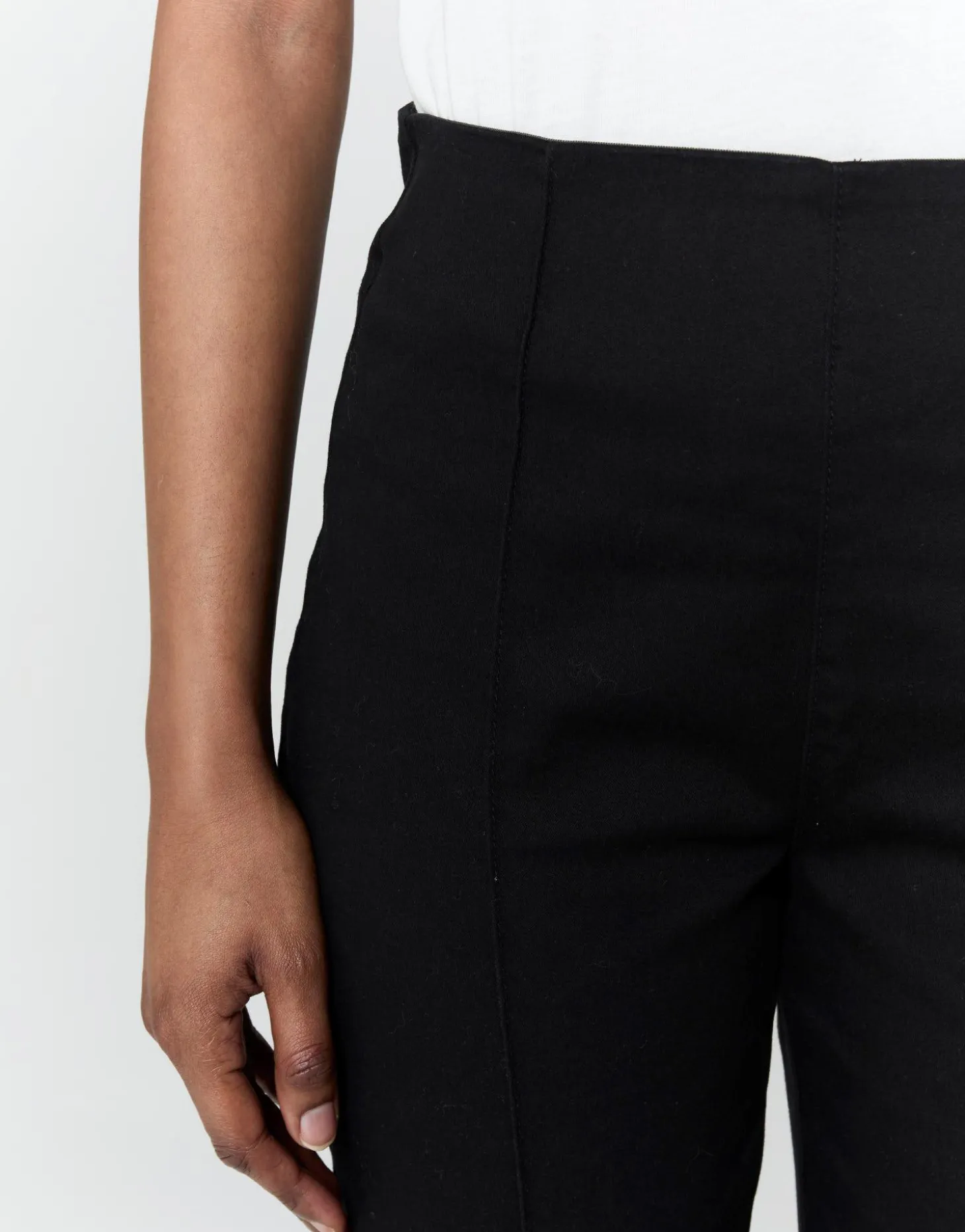 Legging 7/8 resserré uni NOIR Femme