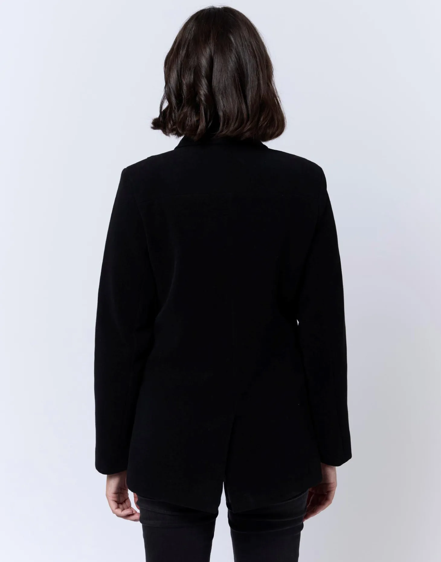 Manteau court uni NOIR Femme