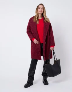 Manteau uni BORDEAUX Femme
