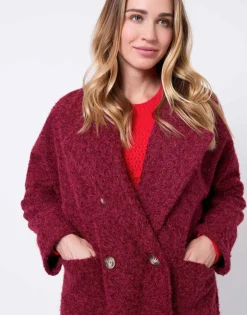 Manteau uni BORDEAUX Femme