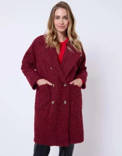 Manteau uni BORDEAUX Femme