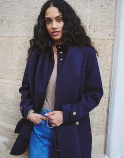 Manteau uni MARINE Femme